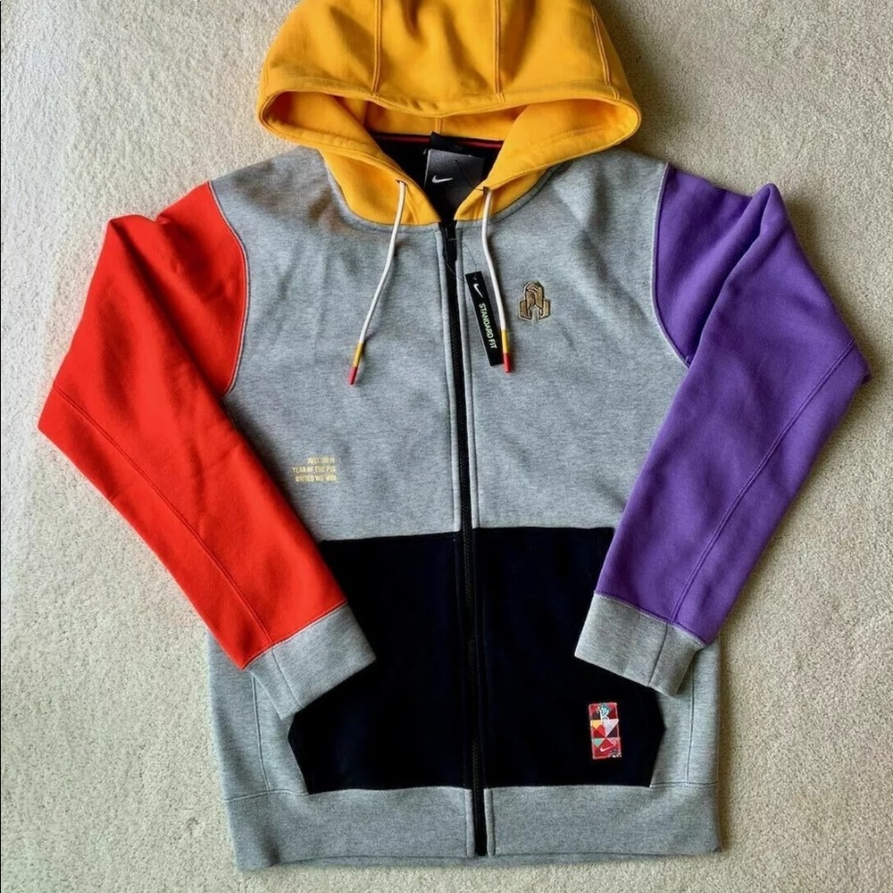 Nike Kyrie CNY Full Zip Hoodie Chinese New Year Mens Medium Full Zip AJ6424-063